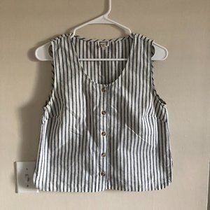 Mo:Vint Cute Linen Striped Tank